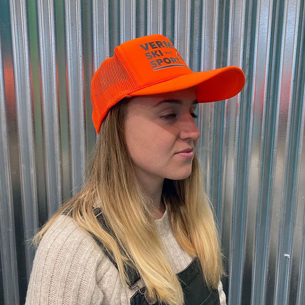 Paddleboarding Cow Trucker Hat - Hunter Orange