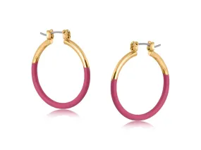 Pink Sandra Two-tone Hoops