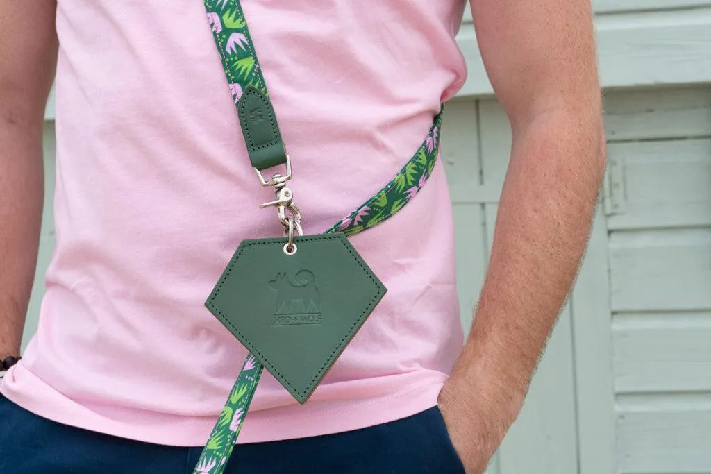 Poo Pouch Diamond 'Green Leather'