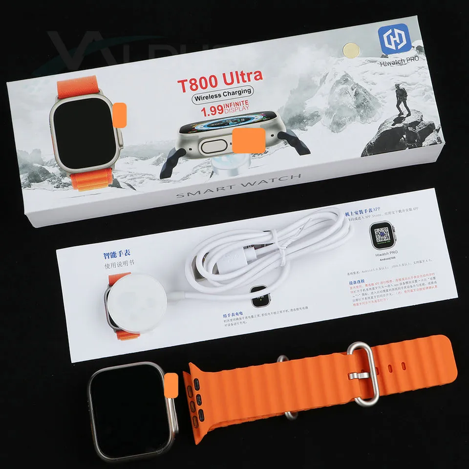 Premium T800 Ultra Smartwatch Series 8 with Wireless Charging Waterproof Smartwatch