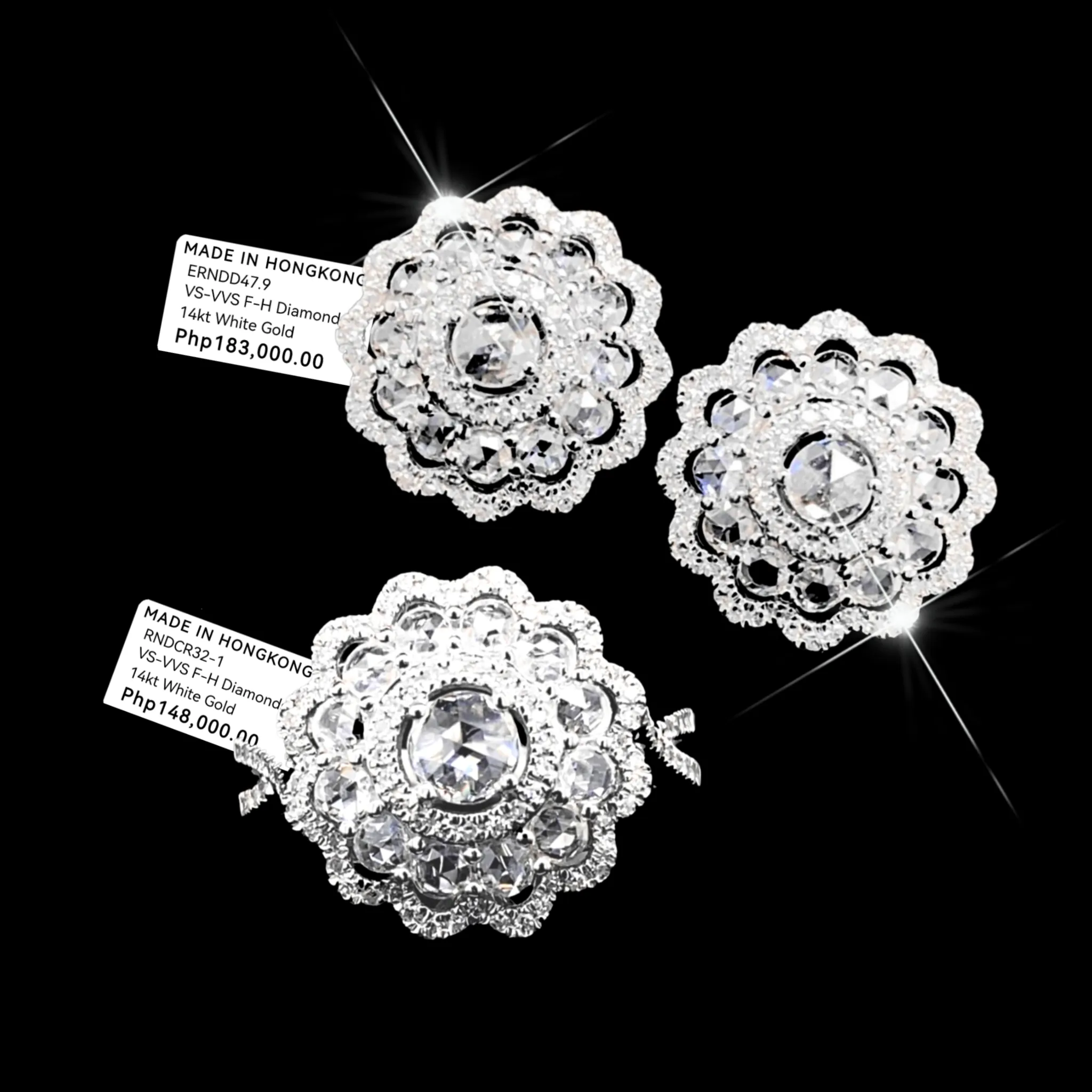 PREORDER | Floral Diamantes Statement Diamond Jewelry Set 14kt