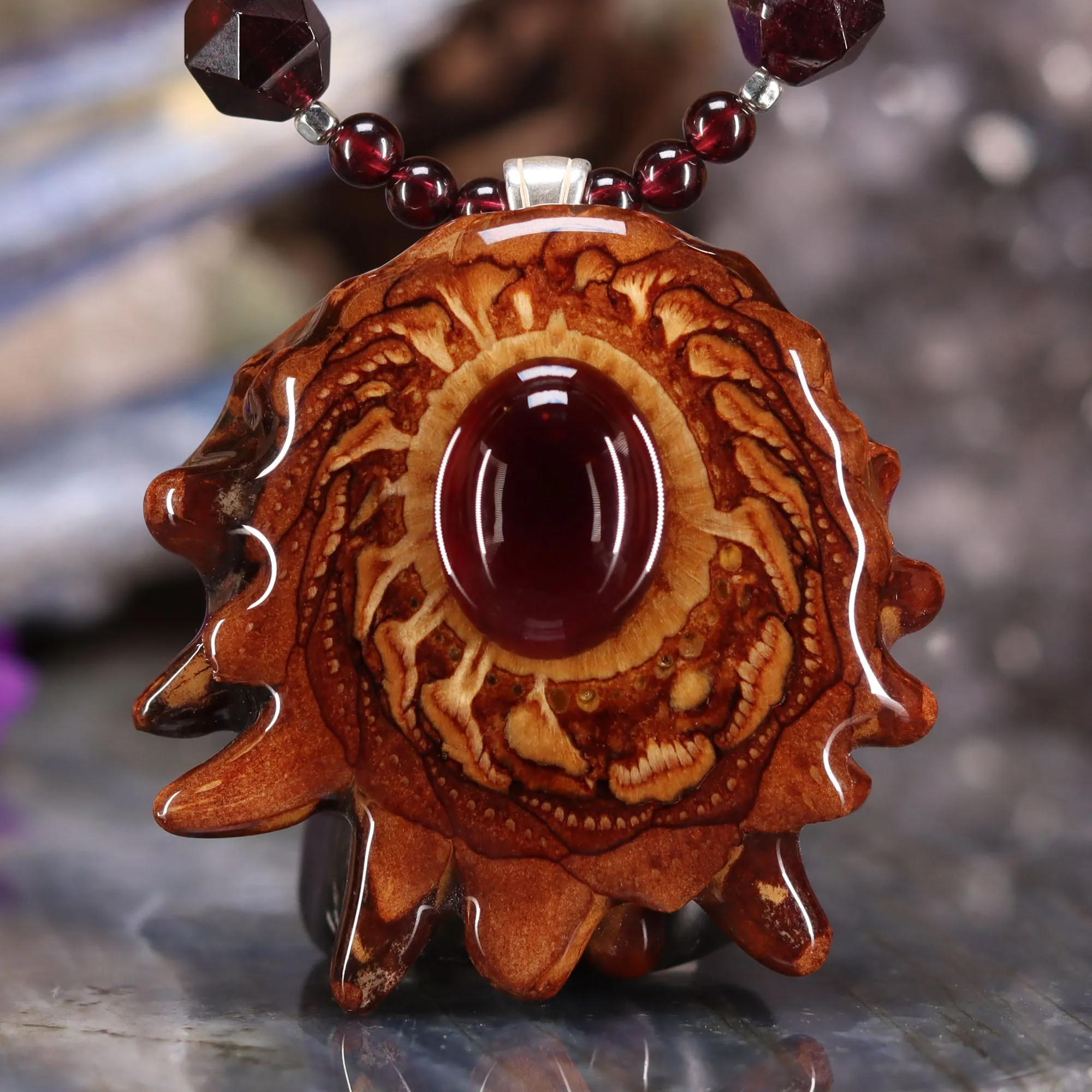 Red Garnet Beaded Necklace