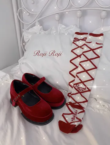 Roji Roji~Sweet Lolita Cotton Mid-Calf Socks