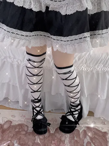 Roji Roji~Sweet Lolita Cotton Mid-Calf Socks
