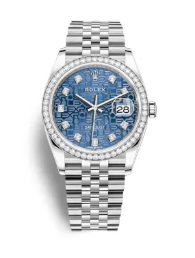 Rolex Datejust 36 Blue Jubilee Diamond Diall Automatic Unisex Watch 126284BLJDJ