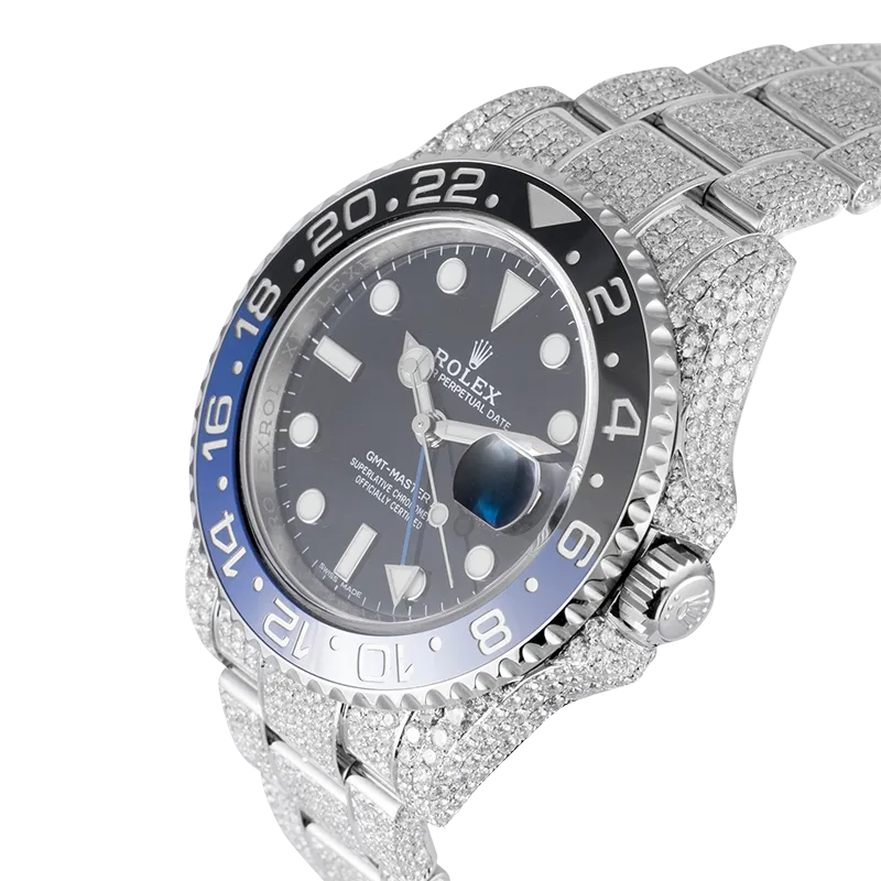 Rolex GMT-Master II Stainless Steel Full Diamond Set 116710BLNR
