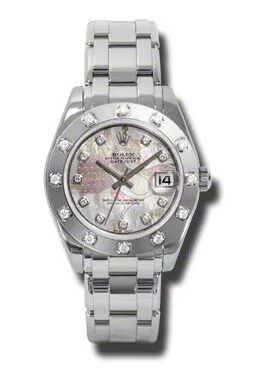 Rolex Lady-Datejust Pearlmaster Gold Dust Dream Mother Of Pearl Diamond Dial 18K White Gold Automatic Ladies Watch 81319GDDPM