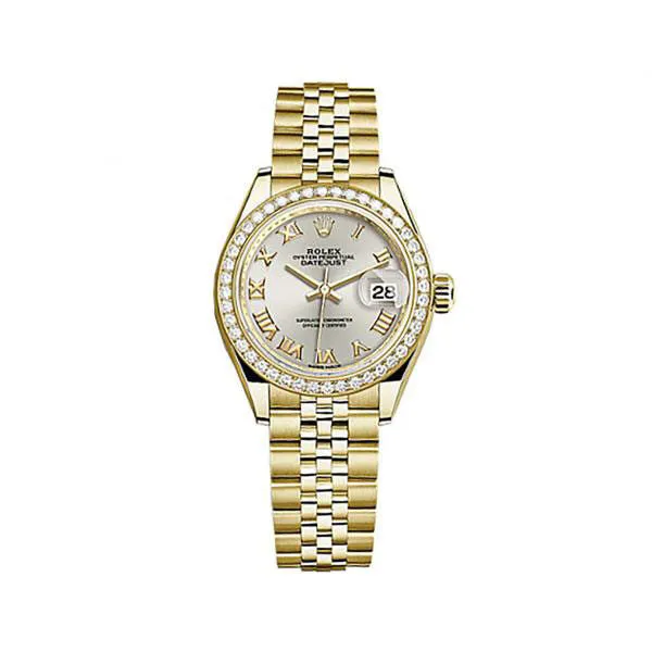 Rolex Lady-Datejust Silver Dial 18 Carat Yellow Gold Jubilee Watch 279138SRJ