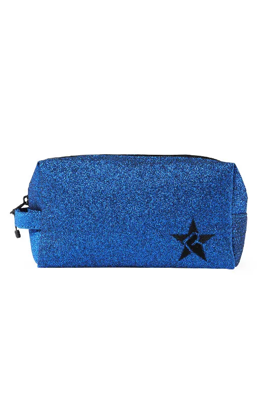 Royal Blue Rebel Makeup Bag with Black Zipper