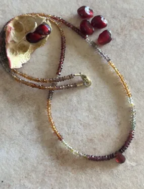 Seeds   Stones | Garnet Multi Colored Seed Bead Pendant