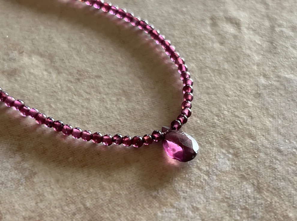 Seeds   Stones | Purple Garnet Seed Bead Necklace