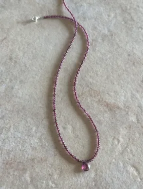 Seeds   Stones | Purple Garnet Seed Bead Necklace
