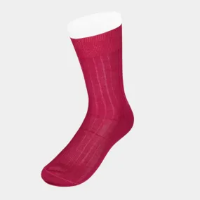 Short Cerise Cotton Socks