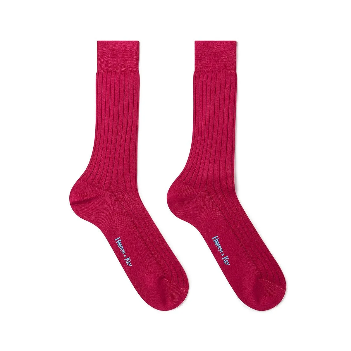 Short Cerise Cotton Socks