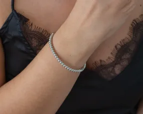 Silver Beaded Bangle