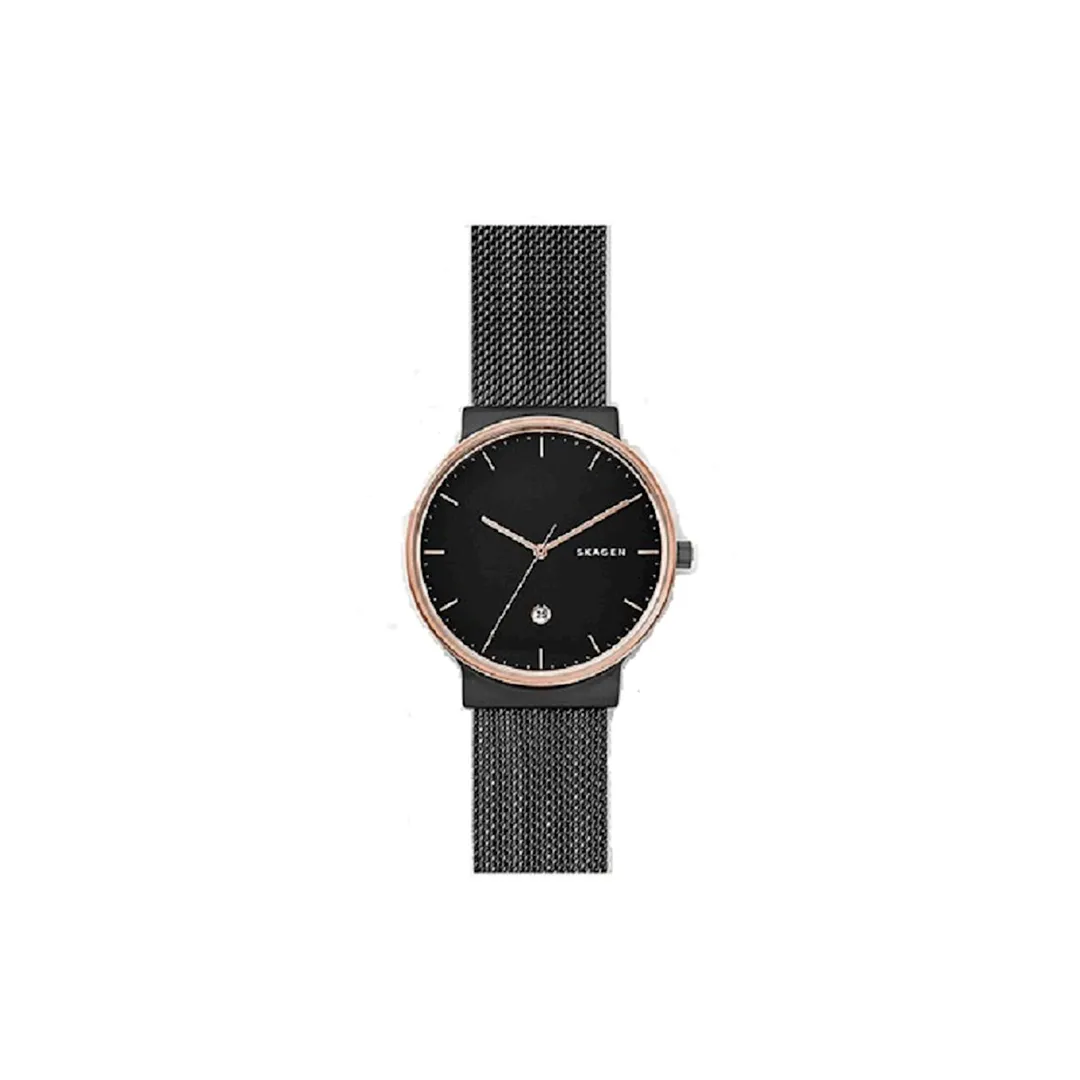 Skagen Ancher Midnight Steel Mesh Watch