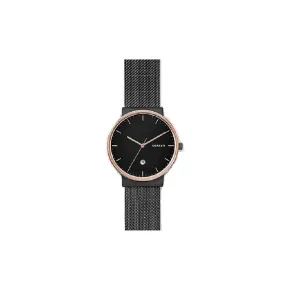 Skagen Ancher Midnight Steel Mesh Watch