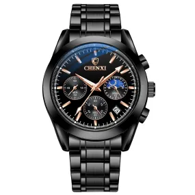 Small six-pin moon phase calendar quartz watch W28CX8905S
