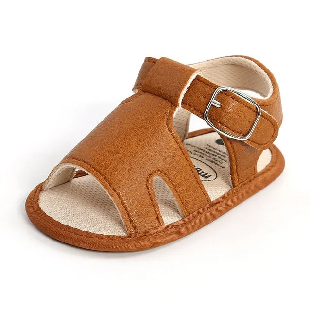 Soft Leather Baby Sandals Shoes Toddlers Summer Little Shoes 0-18M Sandal For Girl Newborns anti-slip Breathable Footwear