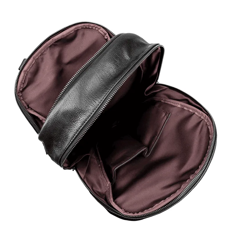 Soft Leather Backpacks Travel Bags For Men Genuine Leather
