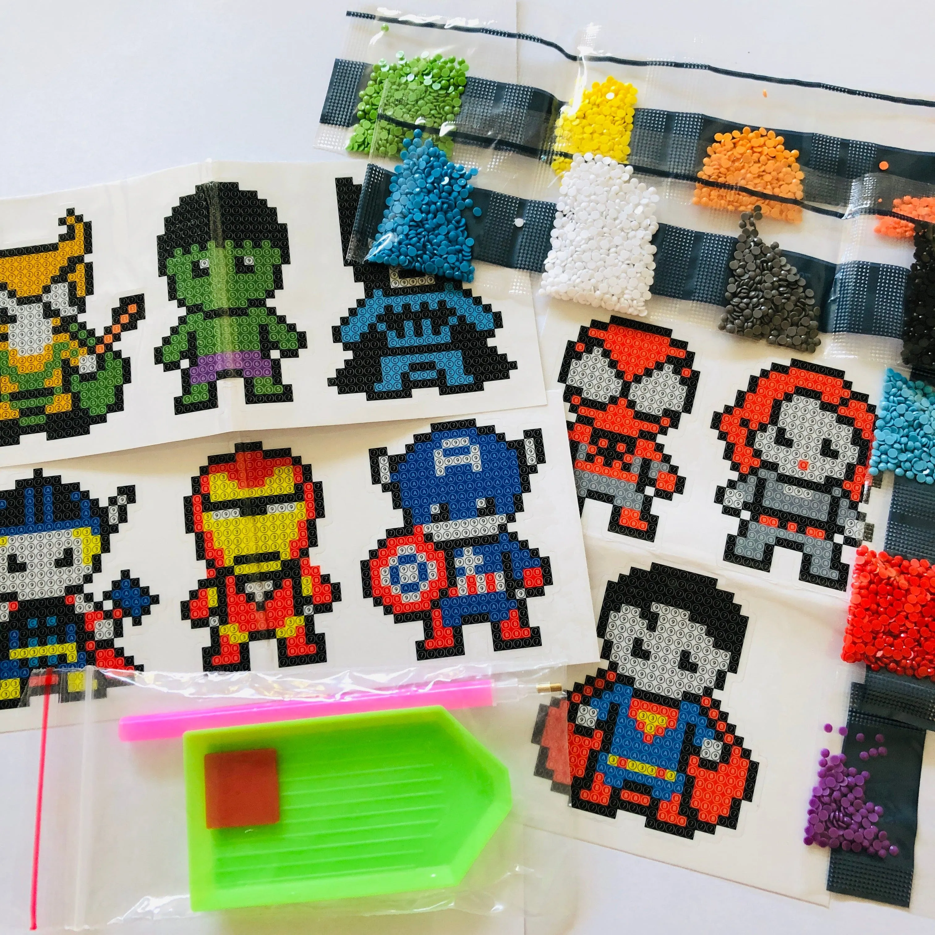 Superhero Diamond Stickers
