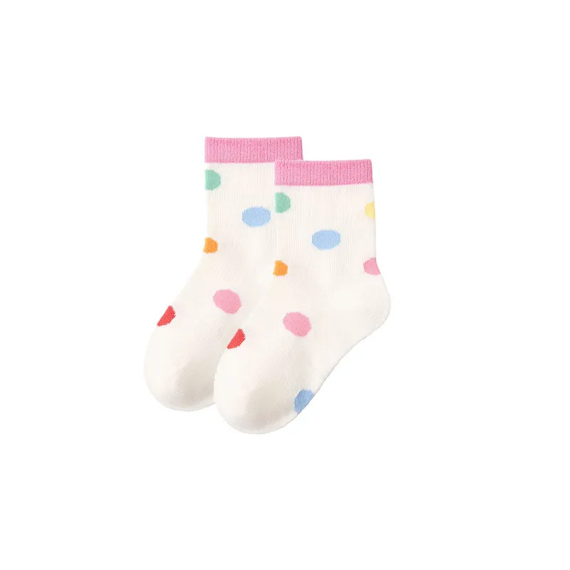 Sweetnana 5-Pack "Colorful Winter" Series Children's Cotton Socks: Warm Socks for Autumn/Winter, Kids Cozy Ankle Socks Colorful and Cute.