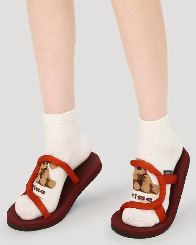 Sweetnana 5-Pack "Cute Party" Series Spring/Summer Women's Cotton Seamless Socks: Cartoon Animal Pattern Ankle Socks, Breathable Thin Socks, Mesh Trendy Socks.
