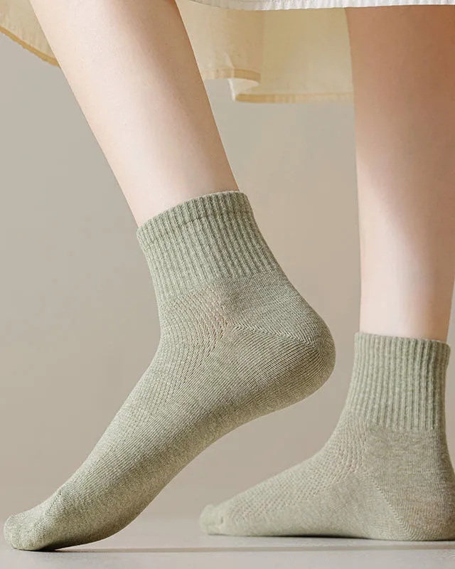 Sweetnana Ankle Socks for Women Mesh Breathable Casual Socks Cozy Seamless Socks Muticolor Cotton Athletic Socks