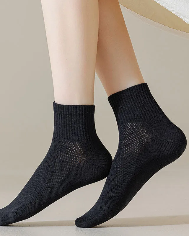 Sweetnana Ankle Socks for Women Mesh Breathable Casual Socks Cozy Seamless Socks Muticolor Cotton Athletic Socks