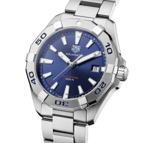 TAG Heuer Steel Bezel and Blue Dial 41mm Aquaracer Watch