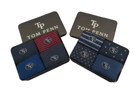 Tom Penn Men's 4-Pack Socks In Tin Gift Set