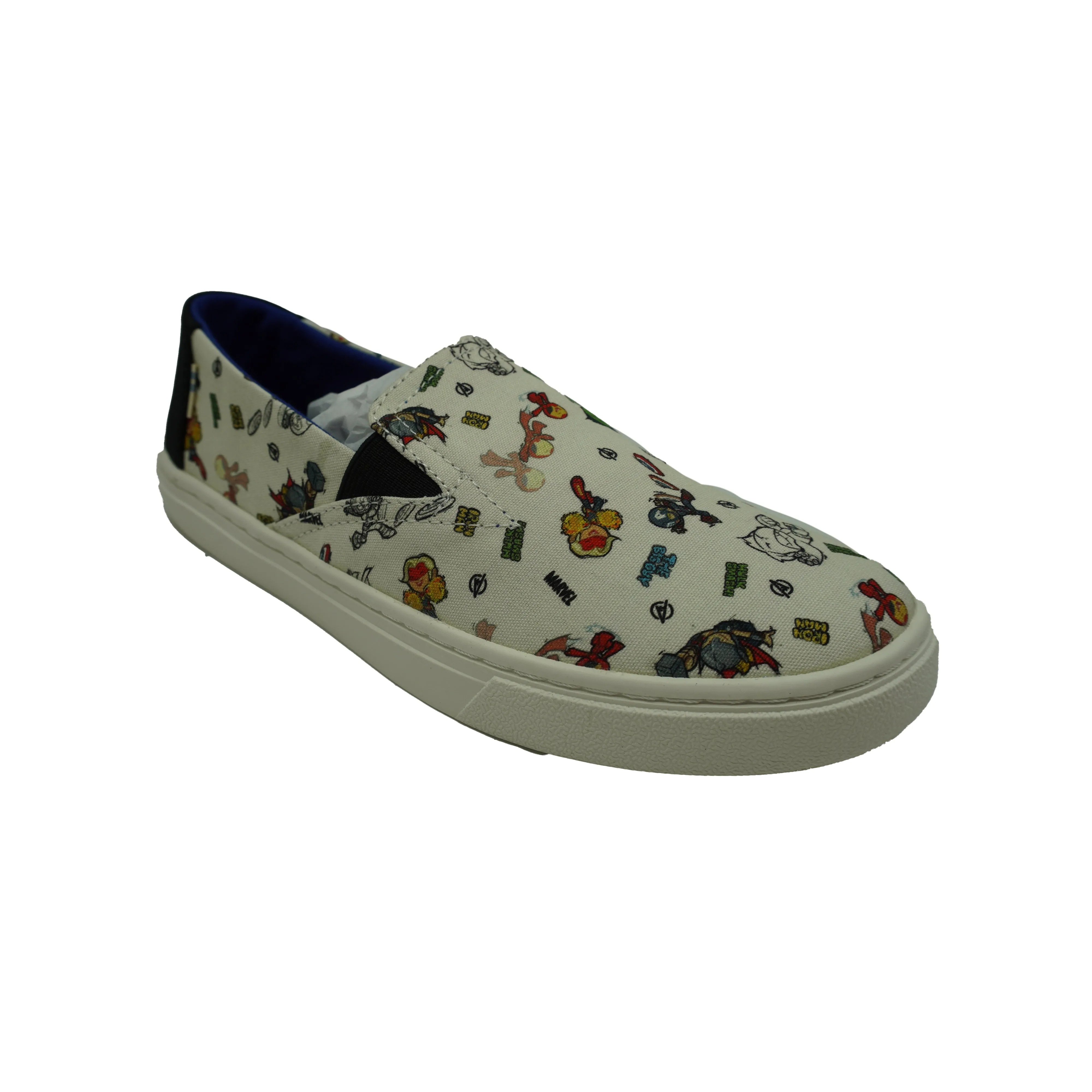 Toms Unisex Youth Luca Slip On Marvel Sneakers White Multi Size 3