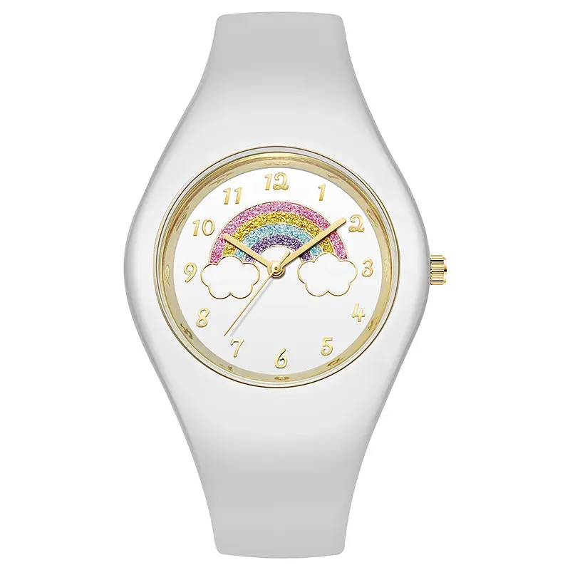 Trendy Full Size Waterproof 40mm Rubber Strap Skin Friendly Watch