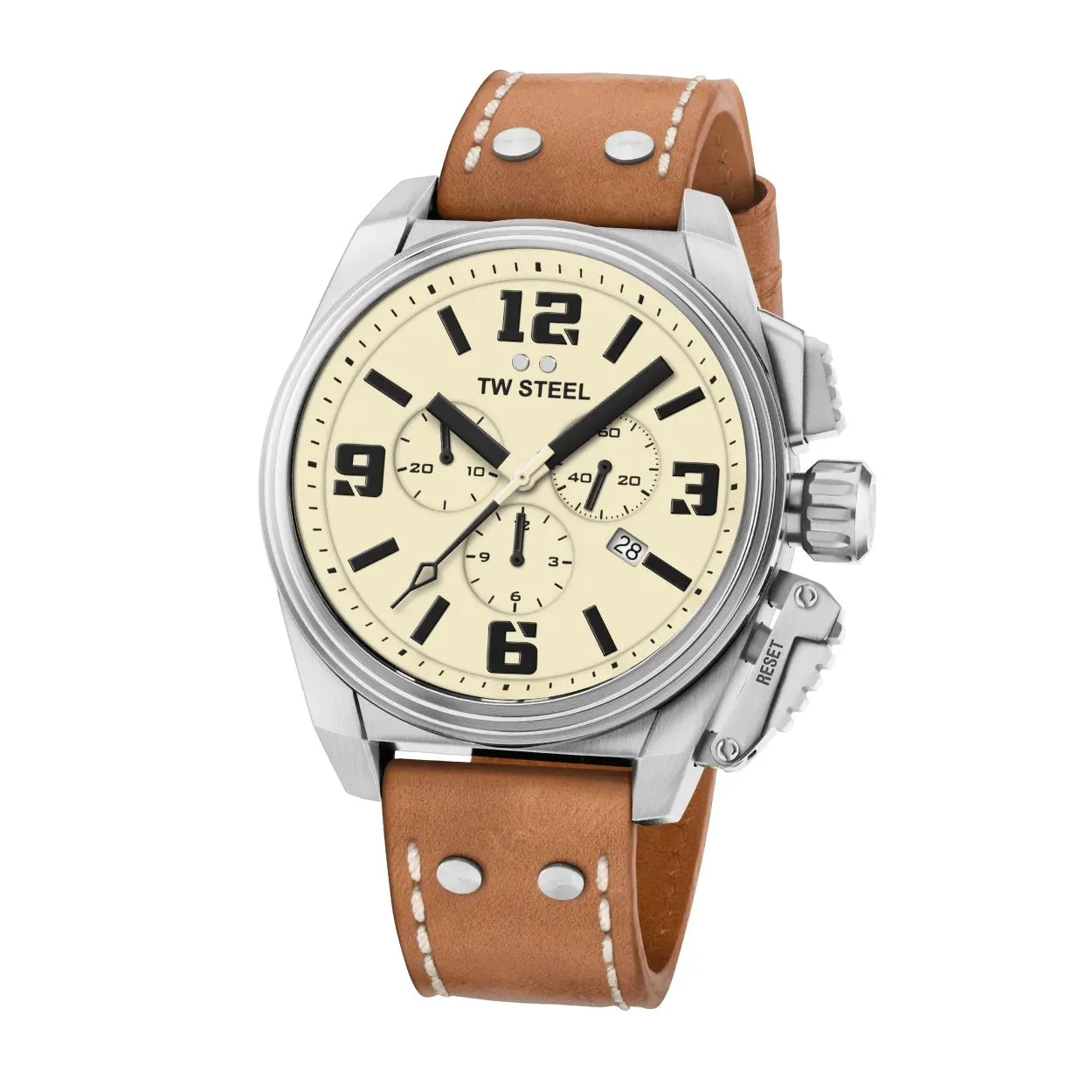 TW Steel - Canteen Style Leather Watch TW1010
