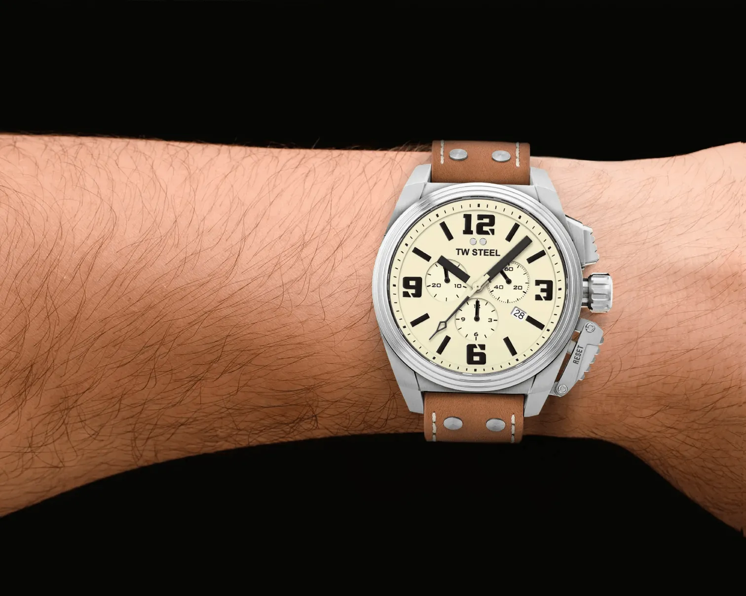 TW Steel - Canteen Style Leather Watch TW1010