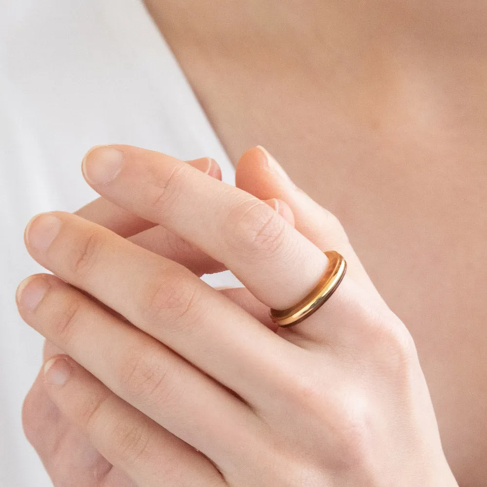 Two Tone Band Ring