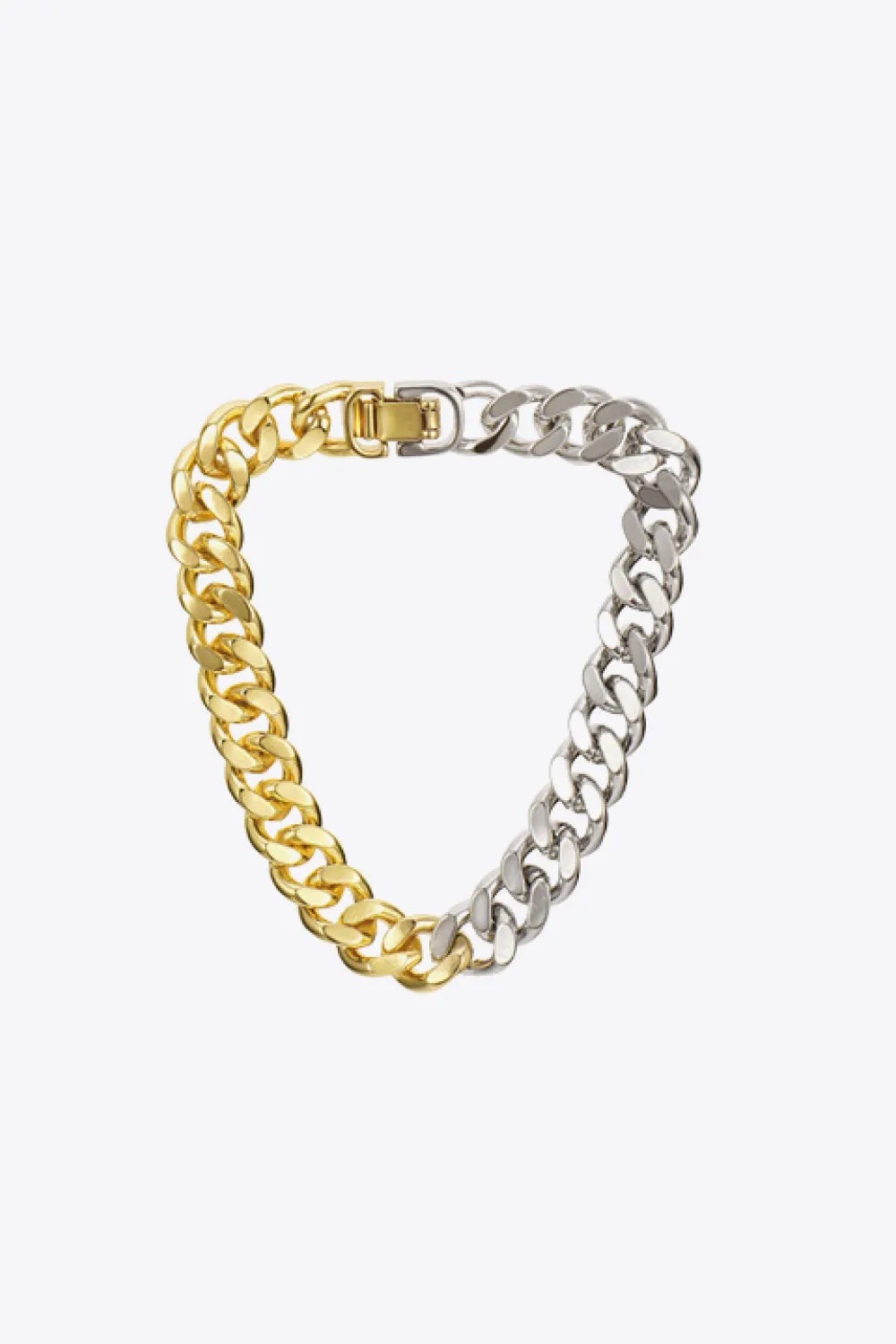 Two-Tone Chunky Chain Bracelet
