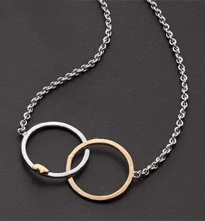 Two Tone Infinity Circle Necklace