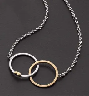 Two Tone Infinity Circle Necklace