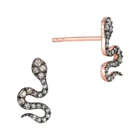 Two-Tone Snake Post Earrings