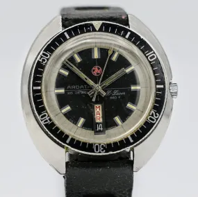 Vintage ARDATH “D Diver” Automatic Watch 25 Jewels Swiss Wristwatch