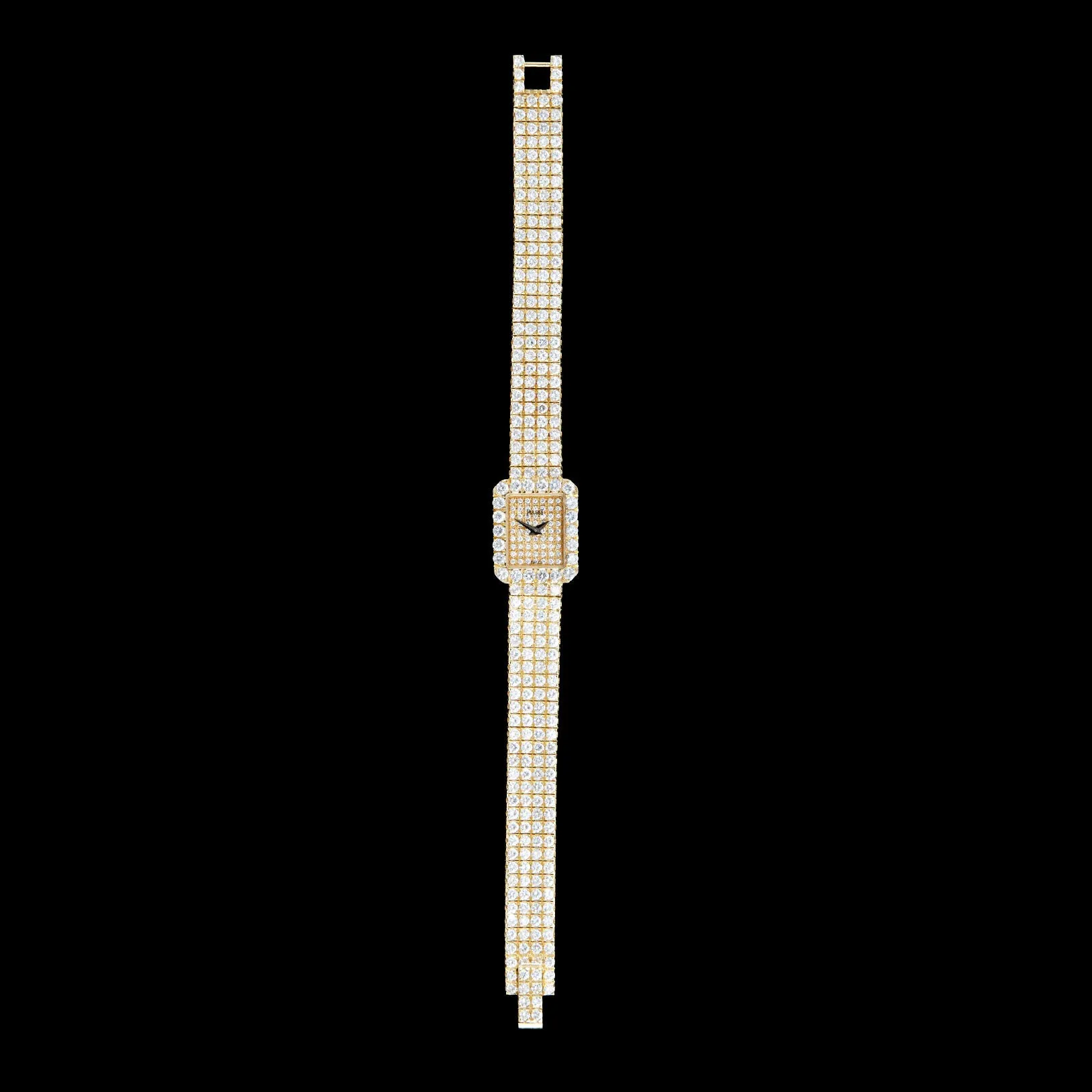 Vintage Piaget Ladies Pavé Diamond Gold Watch