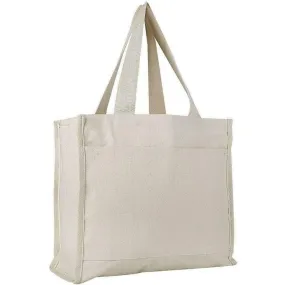Wholesale Canvas Tote Bags With Gusset And Front Pocket