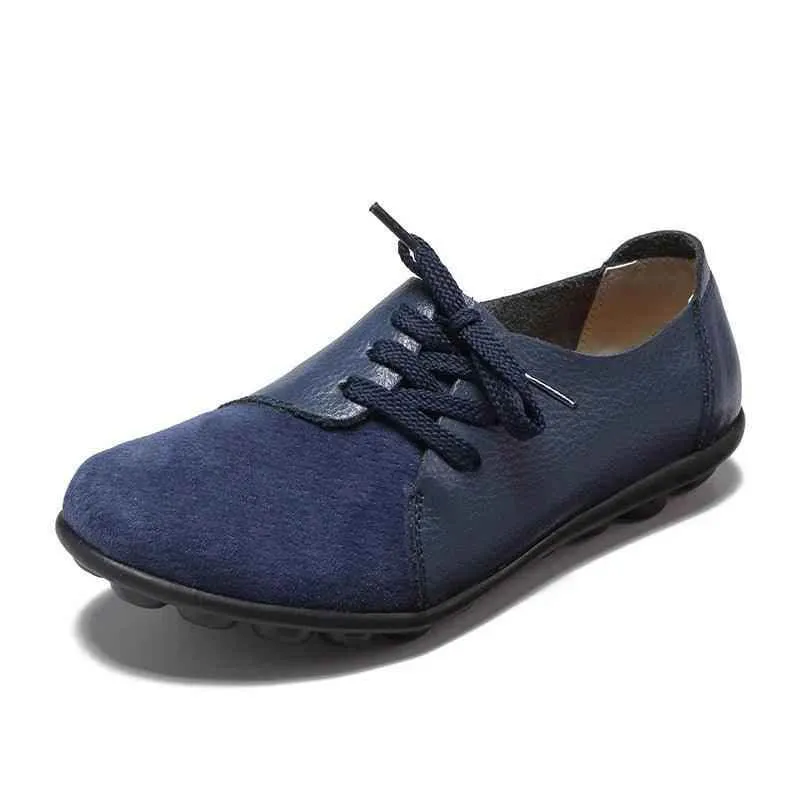 Women's Casual Shoes Handmade Leather Flats Loafers S118-2