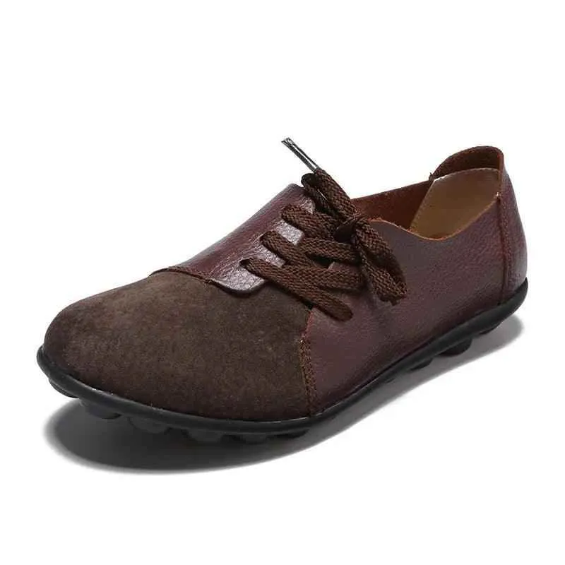 Women's Casual Shoes Handmade Leather Flats Loafers S118-2