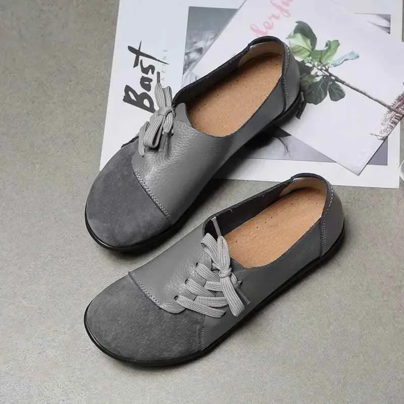 Women's Casual Shoes Handmade Leather Flats Loafers S118-2