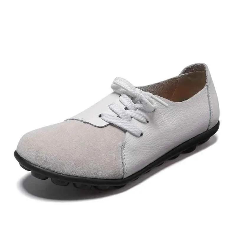 Women's Casual Shoes Handmade Leather Flats Loafers S118-2