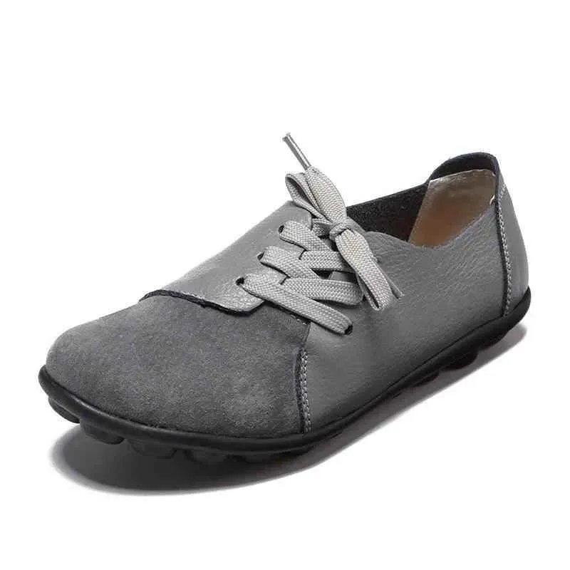 Women's Casual Shoes Handmade Leather Flats Loafers S118-2