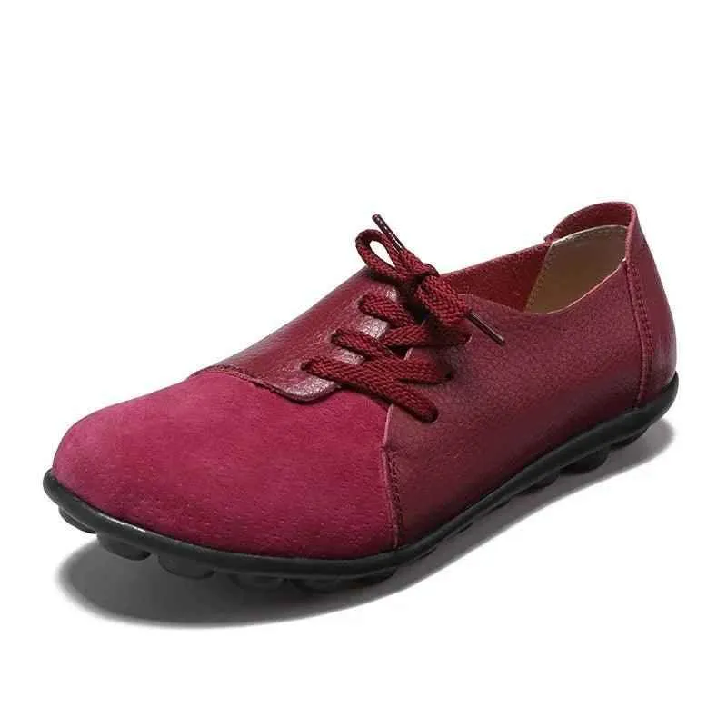 Women's Casual Shoes Handmade Leather Flats Loafers S118-2