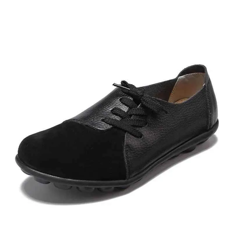 Women's Casual Shoes Handmade Leather Flats Loafers S118-2
